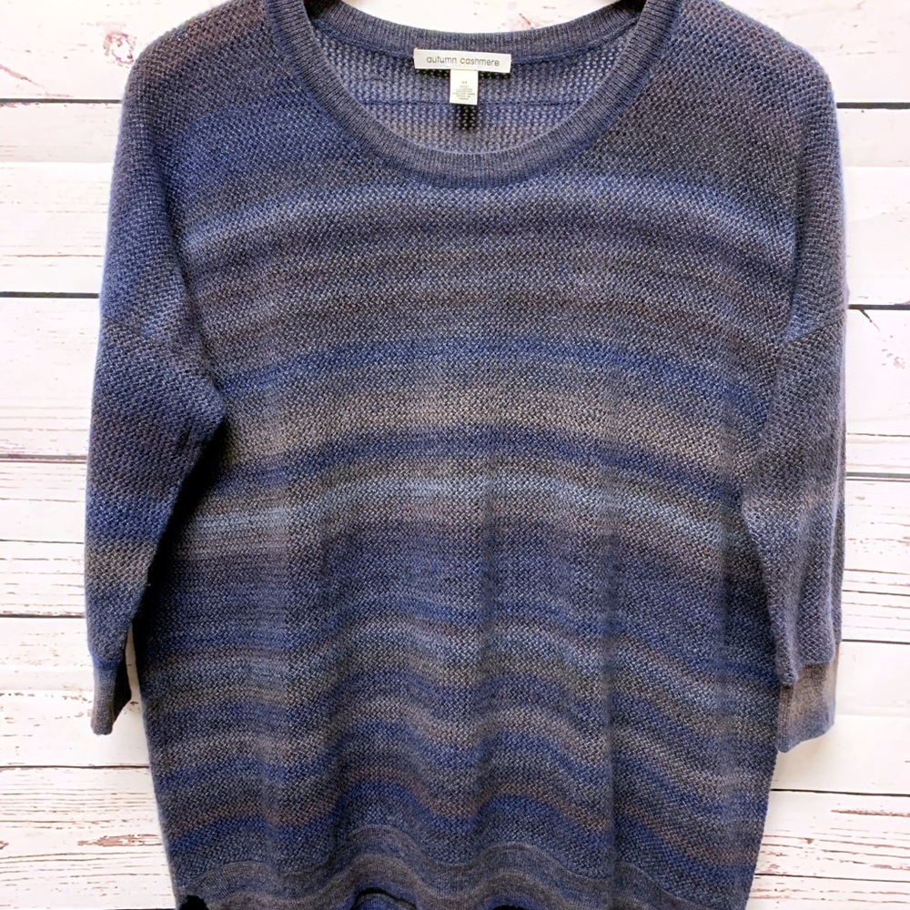 Autumn Cashmere Ombré Striped Sweater Size M